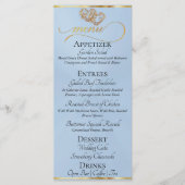 Pastelblauw/goud - Harten- en dankjewelmenu Menu (Voorkant)