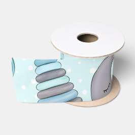 PASTELBLAUW & GRIJS BABY ARTIKELEN SATIJNEN LINT