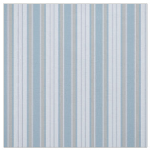 Pastelblauw & Grijs Chevron Strepen Stof
