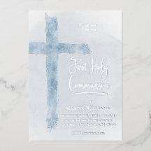 pastelblauw Heilig Kruis Eerste Communie