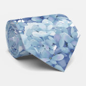pastelblauw Hydrangea Stropdas (Opgerold)