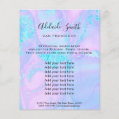 pastelblauw marmer en faux glitter flyer (Voorkant)