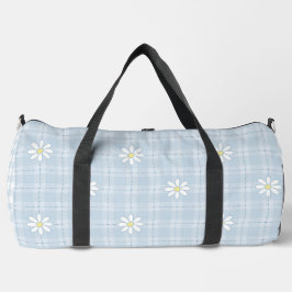 PASTELBLAUW MET TINY WHITE DAISIES & GINGHAM PLUNJEZAK