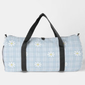 PASTELBLAUW MET TINY WHITE DAISIES & GINGHAM PLUNJEZAK (Achterkant)