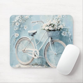 PASTELBLAUW MET WITTE BLOEMEN EN FICTS MUISMAT