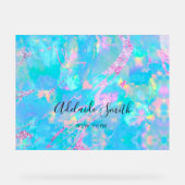 pastelblauw opaal acryl bord (Voorkant)