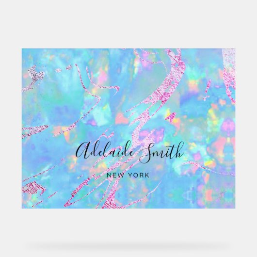 pastelblauw opaal acryl bord (Voorkant)