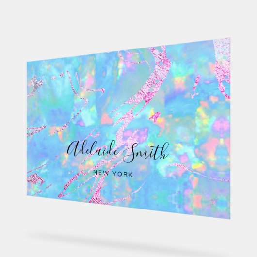 pastelblauw opaal acryl bord (Hoek)