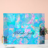 pastelblauw opaal acryl bord (Huwelijk)