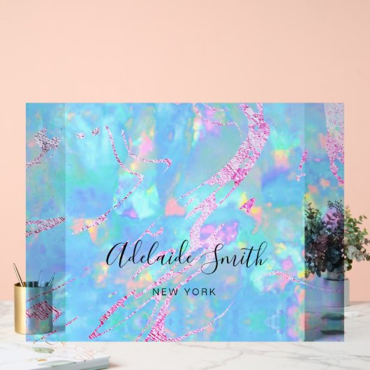 pastelblauw opaal acryl bord (Huwelijk)