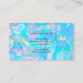 pastelblauw opal stone Visitekaartje foto - (Achterkant)