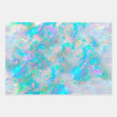 pastelblauw opal textuurontwerp inpakpapier vel (Voorkant)