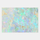 pastelblauw opal textuurontwerp inpakpapier vel (Voorkant 3)