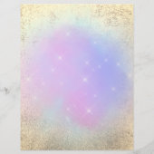 pastelblauw paars ontwerp lotus logo flyer (Achterkant)