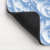 Pastelblauw papier quilling patroon muismat (Hoek)