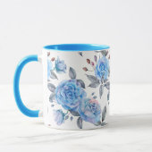 Pastelblauw roos mok (Links)