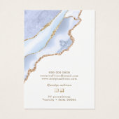 pastelblauw siersiersiersieraden visitekaartje (Achterkant)