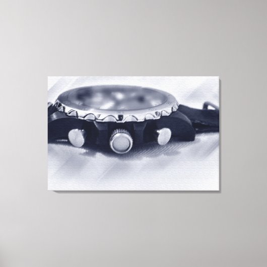 pastelblauw uur canvas afdruk (Voorkant)