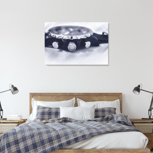 pastelblauw uur canvas afdruk (Insitu (Slaapkamer))