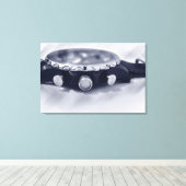 pastelblauw uur canvas afdruk (Insitu (Houten vloer))