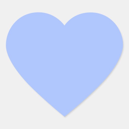 Pastelblauw (vaste kleur) hart sticker (Voorkant)
