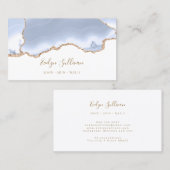 pastelblauw visitekaartje (Voorkant / Achterkant)