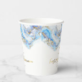 pastelblauw vochtmarmer Eerste Heilige Communie Papieren Bekers (Rechts)