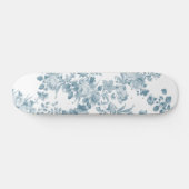 Pastelblauw witte bohaan elegant floranje persoonlijk skateboard (Horizontaal)