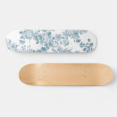 Pastelblauw witte bohaan elegant floranje persoonlijk skateboard (Horizontaal)