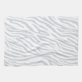 Pastelblauw zebra patroon theedoek