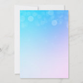 Pastelblauw zilvergoudblad ELEGANT WEDING Kaart (Achterkant)