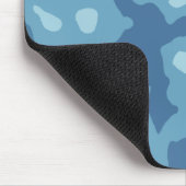Pastelblauwe Abstracte Camouflagepatroon Muismat (Hoek)