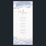 pastelblauwe agaat Menu<br><div class="desc">aangepast menu</div>