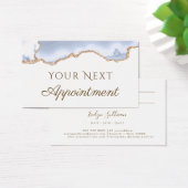 pastelblauwe Agate Appointkaart Visitekaartje (Bureau)