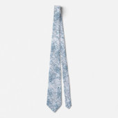 pastelblauwe Baby's Breath bloemen Stropdas (Voorkant)
