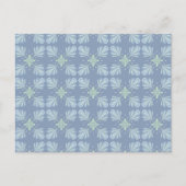 Pastelblauwe bloem abstract herhaling briefkaart (Voorkant)