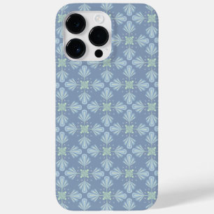 Pastelblauwe bloem abstract herhaling Case-Mate iPhone 14 pro max hoesje