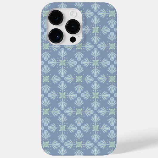 Pastelblauwe bloem abstract herhaling Case-Mate iPhone case (Achterkant)