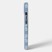 Pastelblauwe bloem abstract herhaling Case-Mate iPhone case (Achterkant / Links)