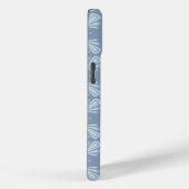 Pastelblauwe bloem abstract herhaling Case-Mate iPhone case (Achterkant / Rechts)