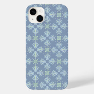 Pastelblauwe bloem abstract herhaling Case-Mate iPhone 14 plus hoesje