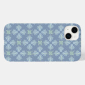 Pastelblauwe bloem abstract herhaling Case-Mate iPhone case (Achterkant (horizontaal))