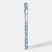 Pastelblauwe bloem abstract herhaling Case-Mate iPhone case (Achterkant / Links)