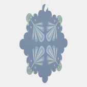 Pastelblauwe bloem abstract herhaling ornament kaart (Rechts)