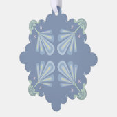 Pastelblauwe bloem abstract herhaling ornament kaart (Links)