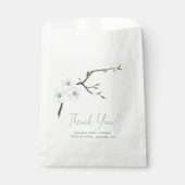 Pastelblauwe bloem jongens babyshower bedankzakje (Voorkant)