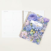 Pastelblauwe bloem vlinder planner (Display)