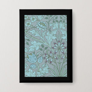 Pastelblauwe decoratieve bloemen button