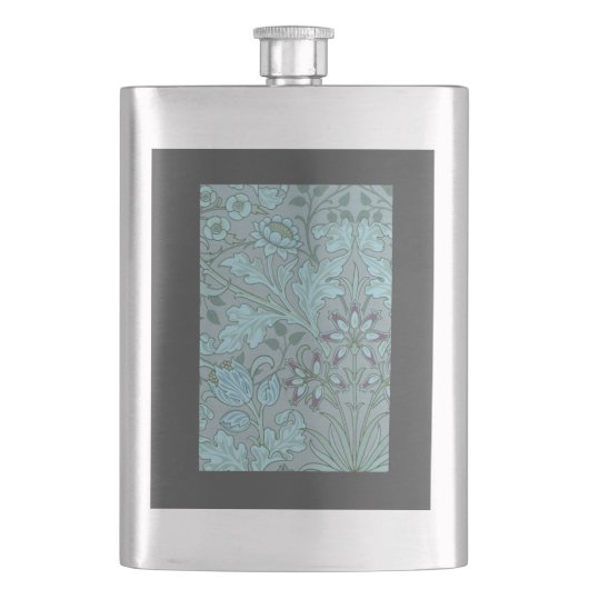 Pastelblauwe decoratieve bloemen flacon (Voorkant)