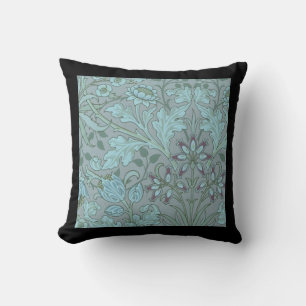 Pastelblauwe decoratieve bloemen kussen